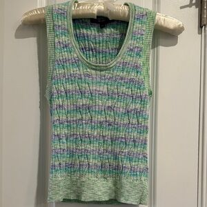 Central Park West Mint and Lavender Sweater Tank